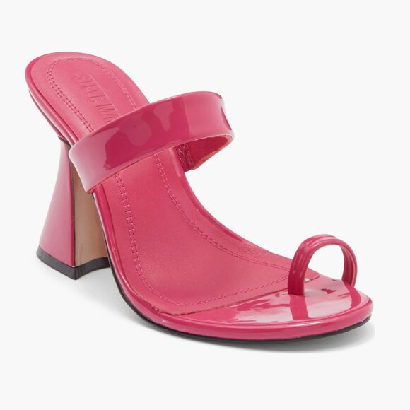 NEW  Steve Madden Renie Flared Heel Sandal (Women) 8M, FUCHSIA - Picture 1 of 5